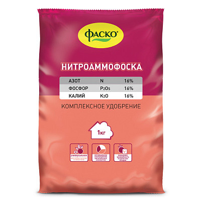 Удобрение Фаско Нитроаммофоска минеральное сухое 1 кг 00000000027