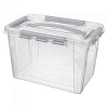 Ящик Econova Grand Box универс с замками и ручкой 390*290*180мм 15,3л светло-серый 433200430