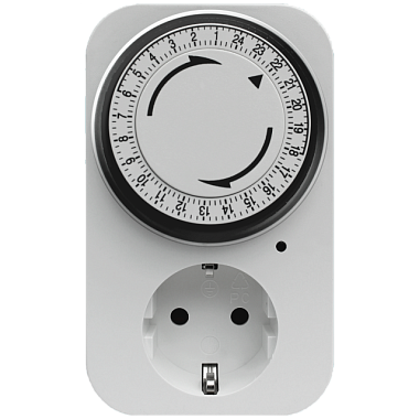 Таймер Duwi суточный механический Премиум 3680Вт. Инт: 15мин. 96 вкл/сутки белый 05161 9**