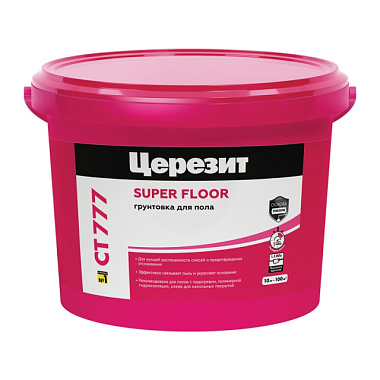Грунтовка Церезит Super Floor СТ 777 для впитывающих минеральных оснований пола 10 л 