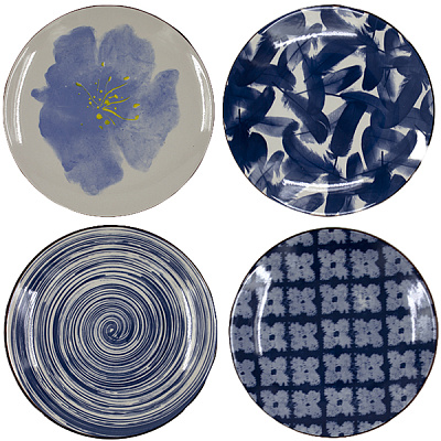 Тарелка Flatel керамическая цветная Ø-22 см D480**