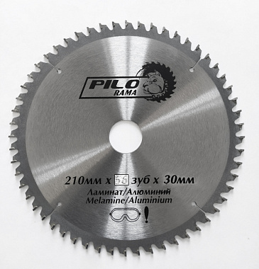 Диск Pilorama пильный по ламинату и алюминию 210 мм*80 зуб*30 мм 512180