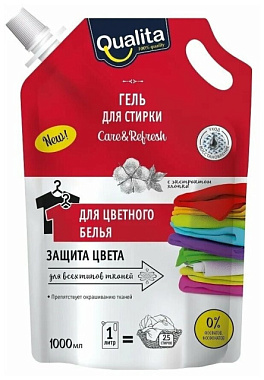Гель для стирки Qualita для цветного белья 1000 мл 00000199607